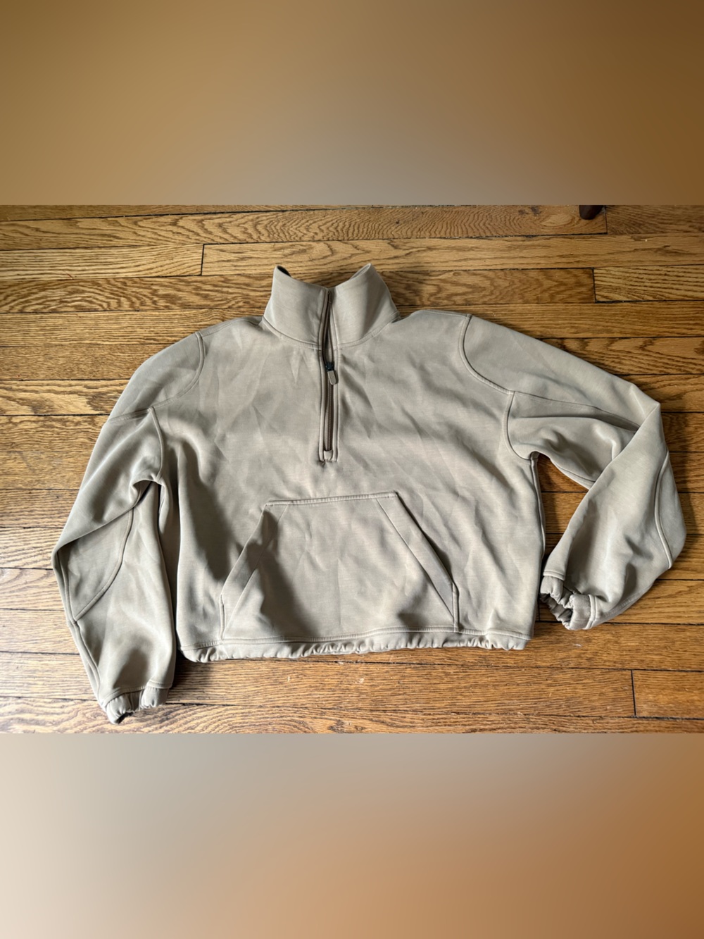 lululemon athletica Softstreme Quarter-Zip Sweatshirt - Size 8